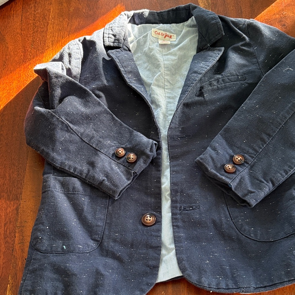 Cat & Jack Navy Kids Blazer with Button Details
